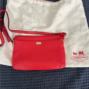 Small red coach bag